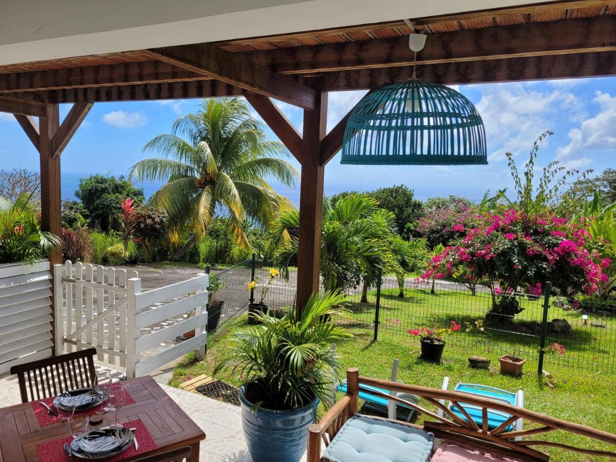 Bel appartement privé, magnifique vue sur la mer des Caraibes et jardin clos, WiFi, à 2mn de la plage Sainte-Luce Exterior foto
